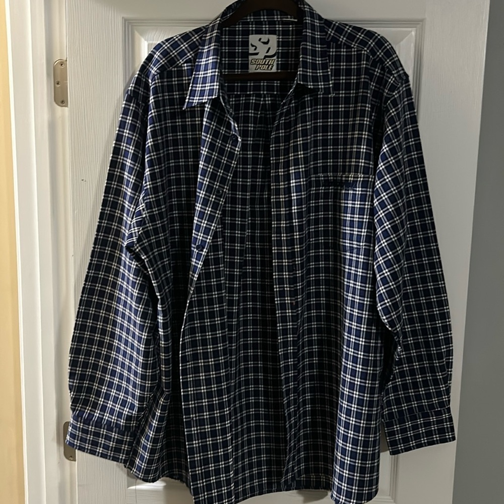 South Pole Long Sleeve Button Up Shirt.